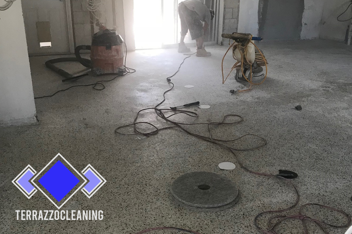 Terrazzo Tile Cleaning Process Miami